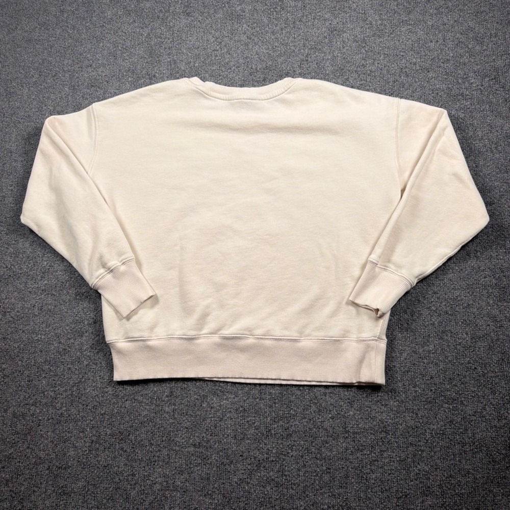 Lauren Ralph Lauren Black Label Sweatshirt Womens Medium Cream Crest Oversize - Picture 5 of 10